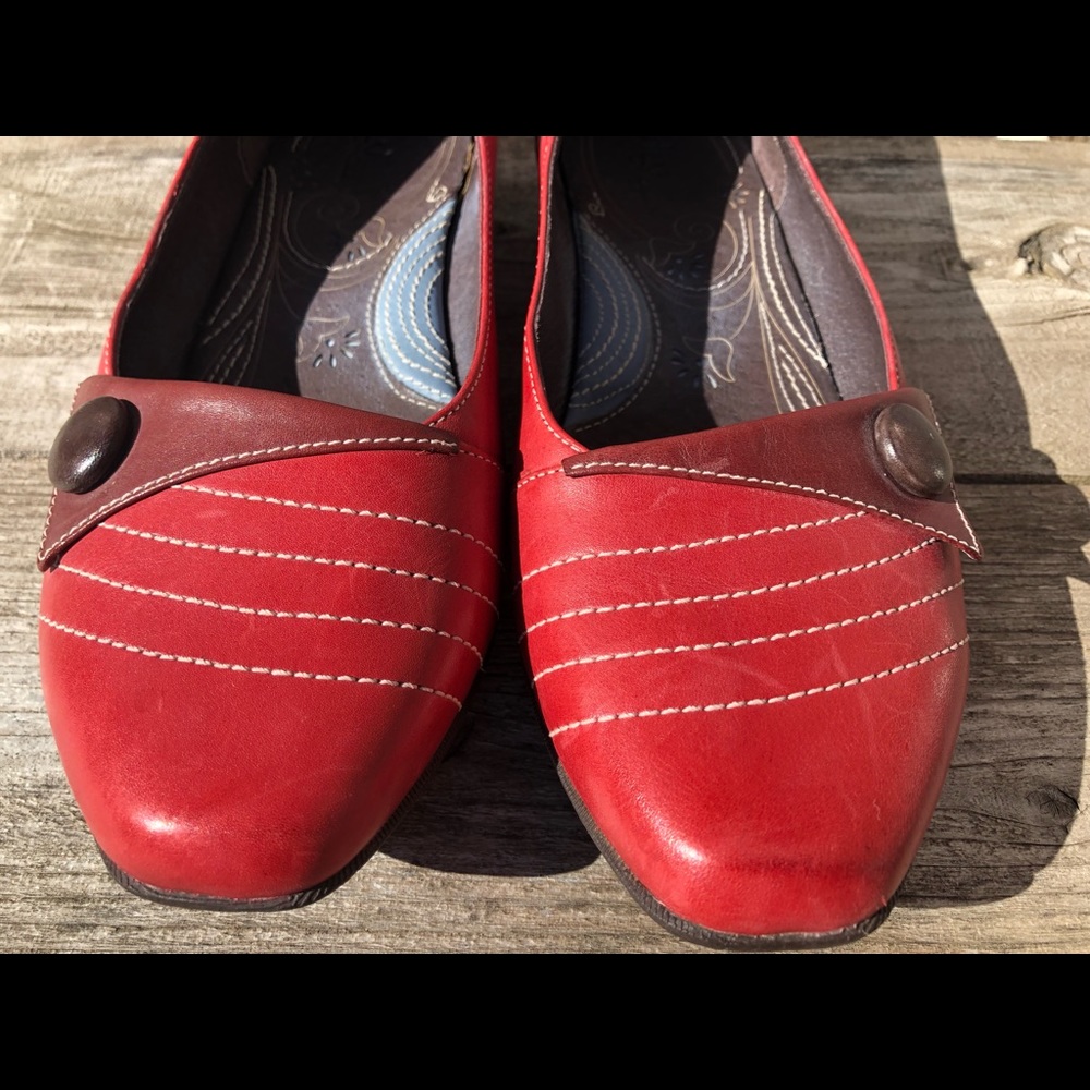 Indigo Clarks Leather Upper Balance Shoes 6 1/2 M